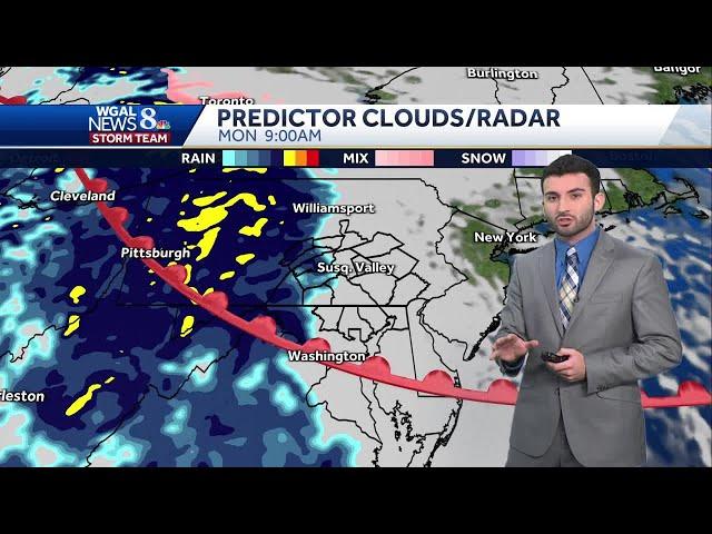 Milder end to the weekend, rain returns to the area starting Monday across south-central Pennsylv...