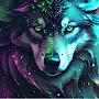 Cosmic Dusk Wolf