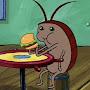 Cockroach Eating a Krabby Patty