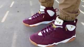 NIKE AIR JORDAN 7 VII RETRO C&C CHAMPIONSHIP "CIGAR" TEAM RED/METALLIC GOLD ON FEET REVIEW HEAT!