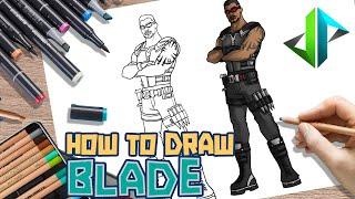 [DRAWPEDIA] HOW TO DRAW *NEW* BLADE SKIN from FORTNITE - STEP BY STEP DRAWING TUTORIAL