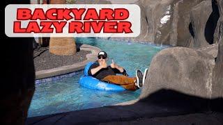 Private Oasis with LAZY RIVER! Backyard Pool Walkthrough PART 1