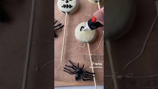 EASY SPOOKY COOKIES  details below #halloween #ghost #pumpkin #trickortreat #zombie #kayoukitchen