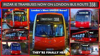 The FIRST DAY OF IE TRAMS On Route 358 EXPLAINED (London's MOST UNIQUE Buses?) Pantograph Charging