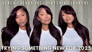 I've Been Influenced?! Trying New Black Cherry Color 13x4 Glueless Preverything Wig Ft UNice Hair