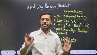 Exam Day Revision Checklist For NEET 2025 | Dr. Anand Mani