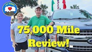 Ford F-150 75,000 mile Tow Vehicle Review | Avg MPG |  What We Like And Dislike