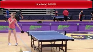 [TT Wesleyan Open] Annastasiia (衛斯理一姐) Great Table Tennis Athlete in Tournament