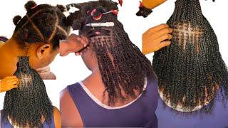 How to micro twist with curly human hair on short hair#minitwist #microtwists #twist #twostrandtwist