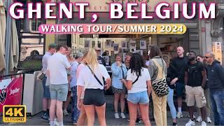 Amazing City Ghent Belgium  Summer 2024 Walking Tour [With Captions]