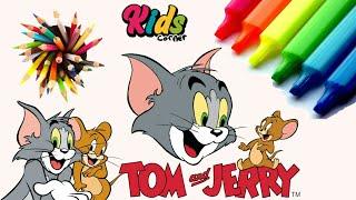 Tom & Jerry | ටොම් අැන්ඩ් ජෙරී | Lets Draw & Colour | #jnkidscorner Educational Activities