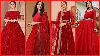 Latest Red Colour Dresses Ideas || Red Frocks || Red Red Gown Ideas for Casual And Partywear