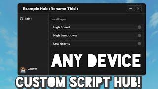 How To Make Your Own Roblox FE Script Hub EASY Method (ANY DEVICE!) Using Orion Library