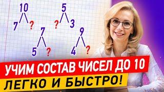 Как легко выучить состав чисел до 10? Помогут игры!