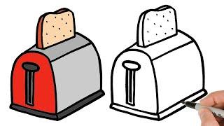 How to Draw a Toaster  | Super Easy Kitchen Stuff Tutorial!