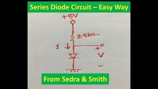 Series Diode Circuit Solution (Sedra Smith Exercise 3 4 a)