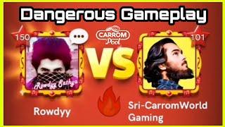  Rowdyy Vs Sri  Dangerous Gameplay || Marvelous Shots ||Carrom pool Miniclip