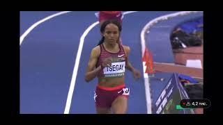 Birmingham World Indoor Tour Final \ TSEGAY Gudaf 8.16.69 WL 3000m WR attempt