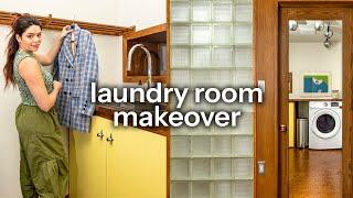 giving my gross laundry room an EXTREME makeover