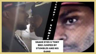 Snake Eyez x Tony Bro got j*mped by Stumblez and his squad #BattleRap #SnakeEyez #CloudysHammer #URL