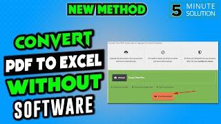 How to convert pdf to excel without software 2024