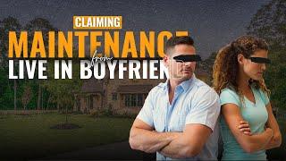 Can a girlfriend claim maintenance from her live-in boyfriend?