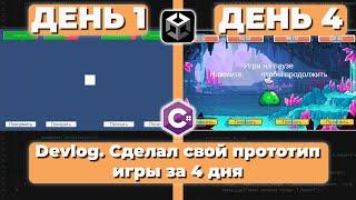 [Devlog] Сделал свой первый прототип игры за 4 дня. GameDev Kyltyapka Inc.
