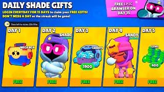 DAILY SHADE FREE GIFTS!- NEW BRAWLER In Brawl Stars