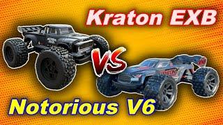 Battle-tested! Arrma Notorious V6 vs. Kraton V6 EXB! - Best 1/8 6S RC monster truck basher truggy