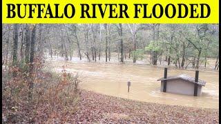 Flooding on the buffalo   National River Near Jasper Arkansas