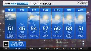 Damp and cold end to Maryland's week