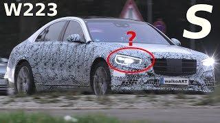 Mercedes Erlkönig S-Klasse  S-Class W223 (2020) weniger getarnt * less camouflaged 4K SPY VIDEO