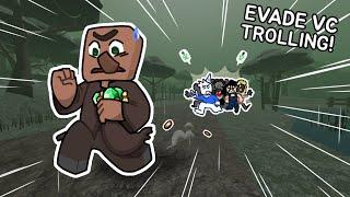 Trolling as a Minecraft Villager in Evade VC! | ROBLOX Funny Moments