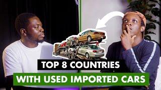 Top 8 countries with most USED CAR IMPORTS from AMERICA