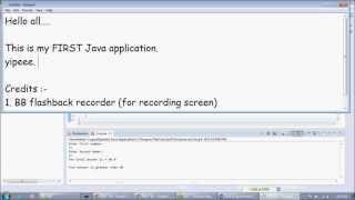 My First Java Application