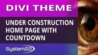 Divi Theme Under Construction Home Page With Countdown