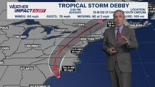 Tracking Tropical Storm Debby in the DMV