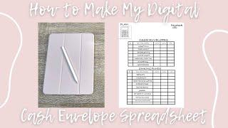 How To Make My Digital Cash Envelope Spreadsheet/Tracker | SimplyKay