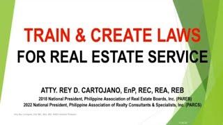 TRAIN & CREATE LAWS FOR REAL ESTATE SERVICE #realestatebroker #realestatetips #realestate