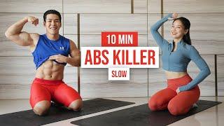 10 MIN LEAN ABS AND FLAT STOMACH WORKOUT | Slow & Control