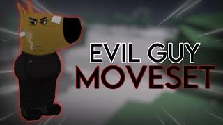 EVIL Guy Moveset In The Strongest Battlegrounds || #thestrongestbattlegrounds