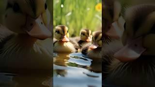 Baby ducks first bath first time swimming cute little baby ducks #duckling #cute #funny #duck