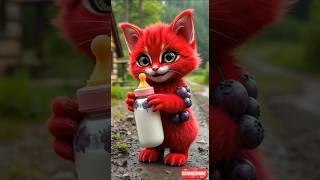  Purple Grape Cheetah Kitten  Bouncing and Purring  Dudi dudi dum
