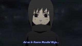 Itachi en la Tercera Guerra Ninja - Itachi mata a un Ninja de la Roca