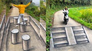 3D Painting Art, Amazing 3D Art Drawing On The Road For Prank