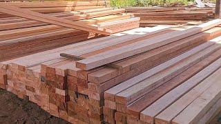 Pabrik Pengolahan Kayu //Pengolahan  bahan balok dari kayu Meranti