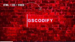 Gscodify Lightsaber || Glowing Neon Light Text Reveal Animation Effects || Gscodify Technical