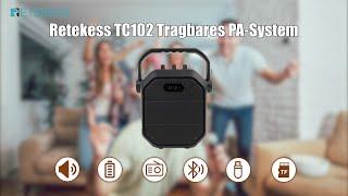 Retekess TC102 Portable PA System with Wireless Microphone