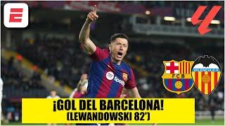 DOBLETE DE LEWANDOWSKI lo da vuelta para el BARCELONA 3-2 vs VALENCIA en Montjuic | La Liga