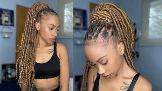 Faux Loc Ponytail Added To Short Locs| #shortlocs